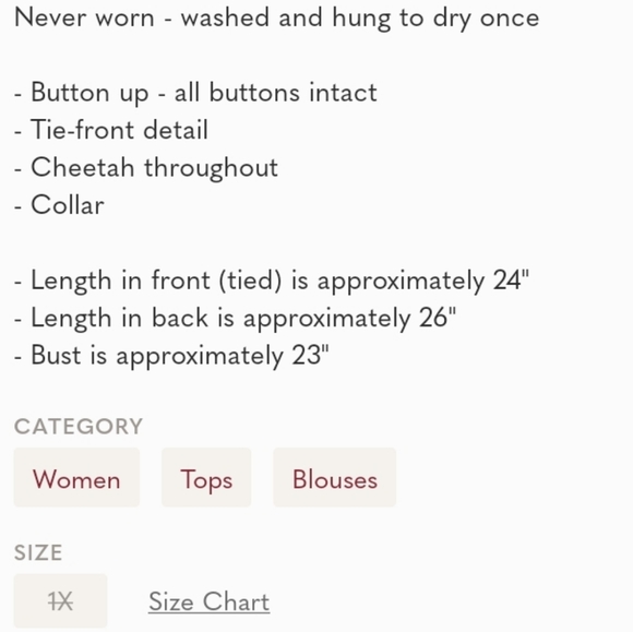Torrid Cheetah print Front tie top - Picture 8 of 9